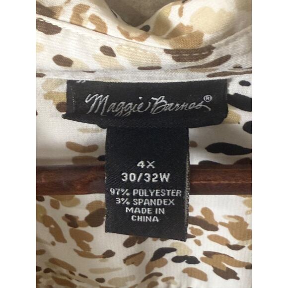 Set of 2 Maggie Barnes Catherines Popover Roll Tab Sleeve Blouse 4X 30W 32W - Picture 5 of 12